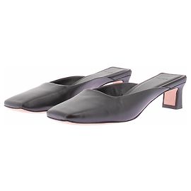 Vince Black Leather Mules Black