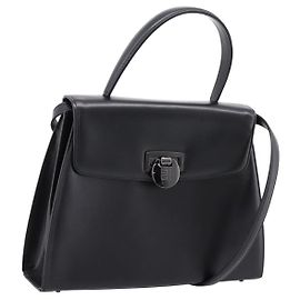 GIVENCHY Hand Bag Leather 2way Black Altro
