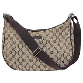 Borsa a tracolla Gucci in tela GG beige Beige