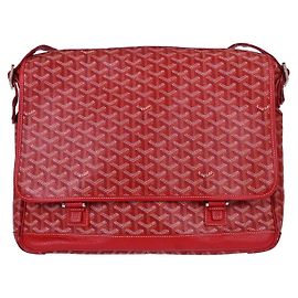 Goyard Grand Bleu Messenger Coated Canvas GM Rouge