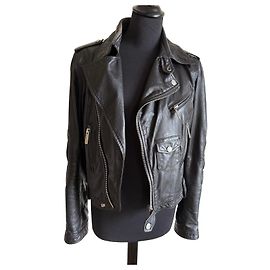 Dsquared2 leather jacket Black