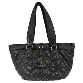 Chanel Cloudy Bundle Bowler Quilted Lambskin Black