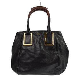 Chloé Ethel Bolso de cuero negro Negro