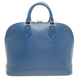 Borsa Louis Vuitton Epi Alma PM in Toledo Blue Blu