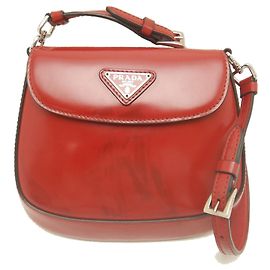 Borsa a tracolla Prada in pelle rossa Rosso