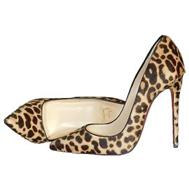 Christian Louboutin leopard calf hair pumps Leopard print