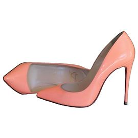 Christian Louboutin pink patent leather pumps Pink
