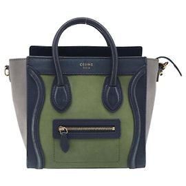Céline Celine Luggage Smooth Leather Nano Navy blue