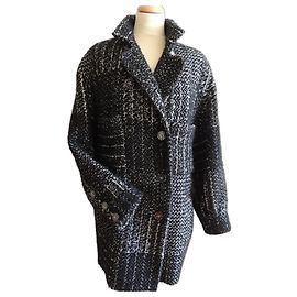 Chanel Cappotto Tweed Cashmere Nero Bianco