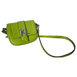 Bolso de bandolera Karl Lagerfeld K/Saddle Small en cuero verde lima Verde