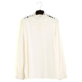 Céline Celine Top en Soie et Dentelle Hedi Slimane Écru