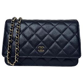 Chanel Wallet on Chain WOC Schwarz Kaviarleder Andere