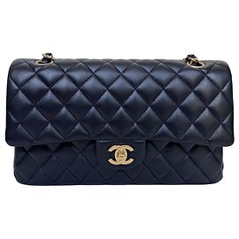 Sac Chanel Classic Double Flap Medium Cuir d'Agneau Noir Autre
