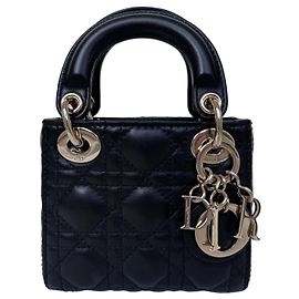 Sac Dior Lady Dior Micro en Agneau Noir Autre