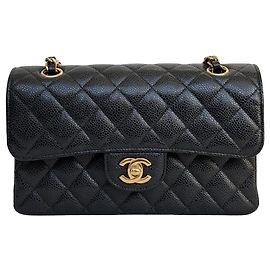 Chanel Classic Double Flap Small Schwarz Caviar Leder Andere