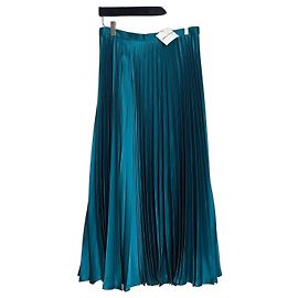 Comme Des Garcons Falda larga plisada azul cerceta Azul