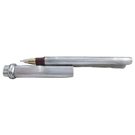 Cartier Sterling Silver Fountain Pen Golden Dark red Silver hardware