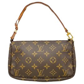 Louis Vuitton Monogram Pochette Accessoires Bag/Pouch Castaño