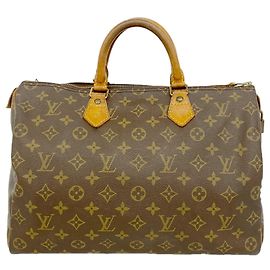 Sac à main Louis Vuitton Monogram Speedy 35 Marron