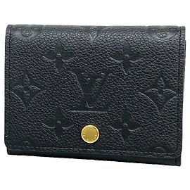 Louis Vuitton Monogram Empreinte Card Case Schwarz