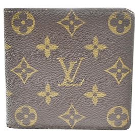 Cartera Louis Vuitton Marco Wallet NM Monogram Canvas Castaño