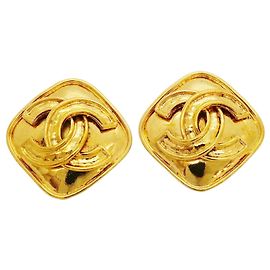 Boucles d'oreilles clips Chanel plaquées or Doré
