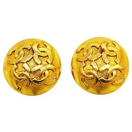 Boucles d'oreilles clips Chanel plaquées or Doré