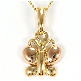 Autre Marque Colar de ouro amarelo e ouro rosa 18K com pendente Dourado