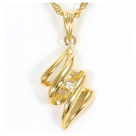 Autre Marque Collar de oro amarillo 18K con diamante Dorado