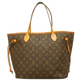 Borsa Tote Louis Vuitton Monogram Neverfull MM Marrone