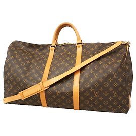 Louis Vuitton Monogram Keepall Bandoulière 60 Boston Bag Marron