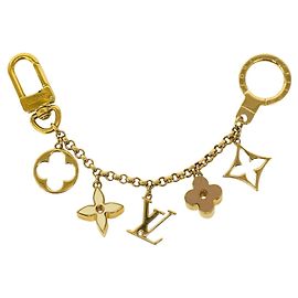 Chaveiro Louis Vuitton Fleur de Monogram Multicor Dourado