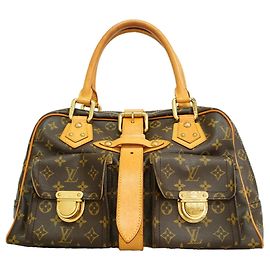 Sac à main Louis Vuitton Monogram Manhattan GM Marron