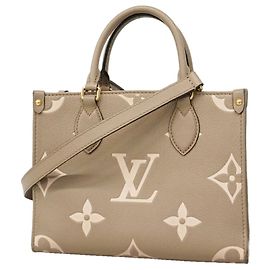 Bolso Louis Vuitton Monogram Empreinte Bicolor OnTheGo PM Gris Crudo
