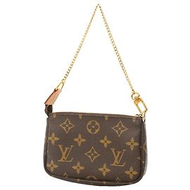 Louis Vuitton Monogram Mini Pochette Accessoires Marrone