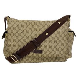 Gucci GG Supreme Schultertasche Braun