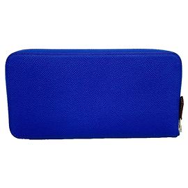 Hermès Carteira Longa Hermes Azap em Couro Epsom Azul Azul