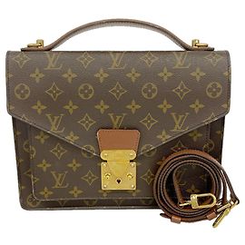 Louis Vuitton Monogram Monceau Handbag Brown