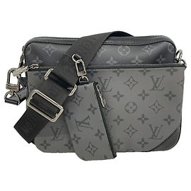 Bolsa de Ombro Trio Monogram Eclipse Louis Vuitton Marrom Preto