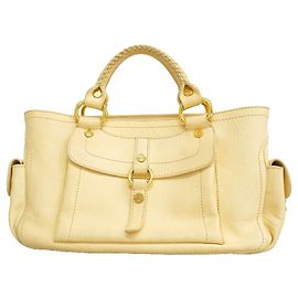 Céline Sac à main en cuir Celine Boogie Bag – Cream Écru
