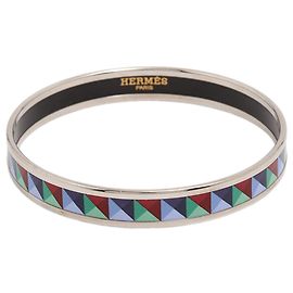 Bracelet Jonc Hermès Narrow Enamel Clous de Trompe Multi 65 Autre