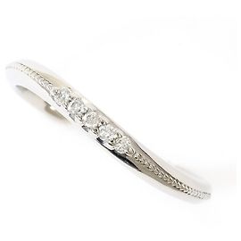 Autre Marque Anello fede in platino 900 con diamante Altro