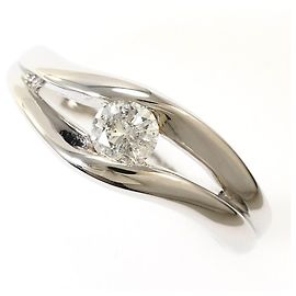 Autre Marque PT900 Platinum Band Ring with Diamond Other