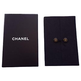 Taccuino Chanel in camoscio nero Nero