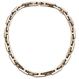 Hermès Hermes H chain necklace Hercule -Héraclès in silver Silvery
