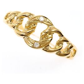 Autre Marque Anello fede in oro giallo 18K e diamanti D'oro