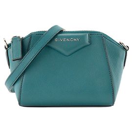 GIVENCHY - Borsa a tracolla Givenchy Antigona Nano in pelle grana blu canard Blu