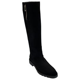 Botas de cano alto em camurça preta Roger Vivier Preto