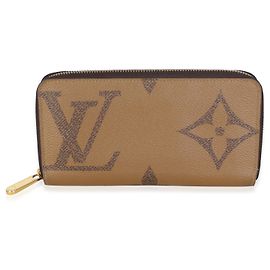 Portafoglio Zippy Louis Vuitton Reverse Monogram Giant Marrone