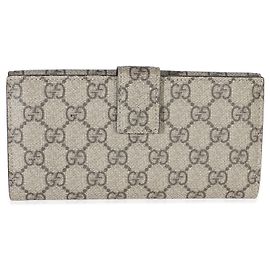 Portefeuille long GG Pierce à trois volets Gucci GG Plus Monogram Beige